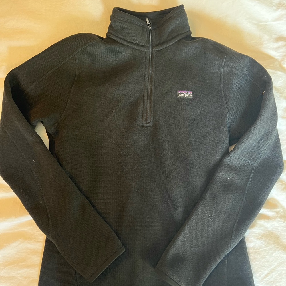 Patagonia Better Sweater half zip, Black, size Small